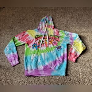 Grateful Dead Womens Tie-Dye Long Sleeve Cotton Hoodie Size Small